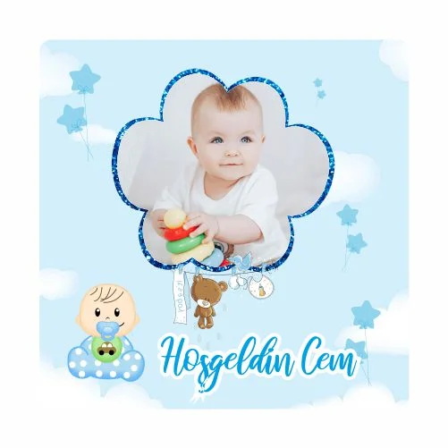 Yeni Doğan Temalı Doğum Günü Magneti